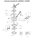 Page A Diagram and Parts List for BC3100  Weed Eater Trimmer
